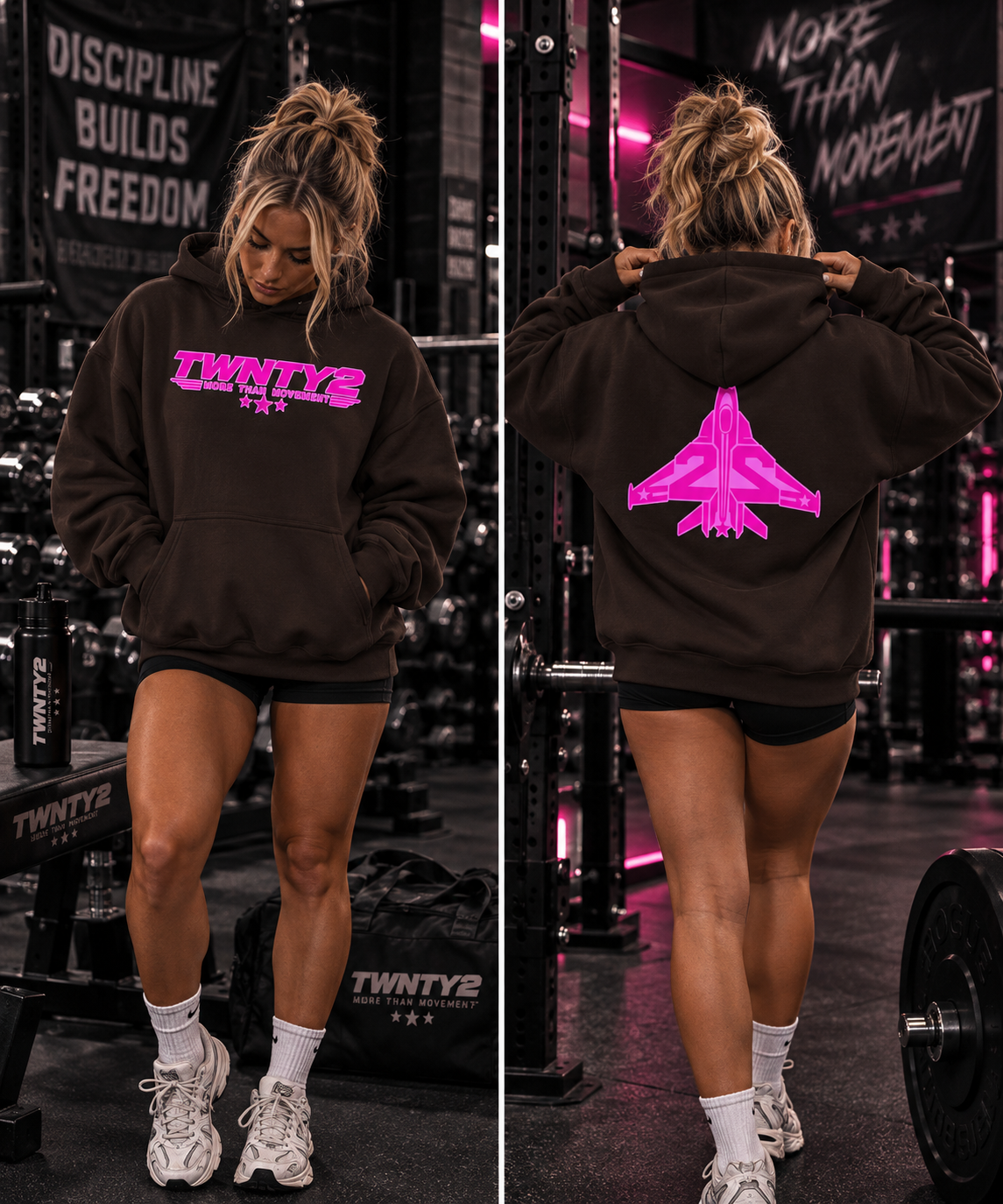 TWNTY2 Hot Pink Design Hoodie